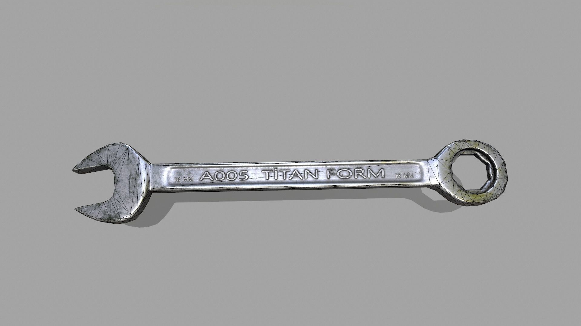 wrench Low-poly 3D model_7