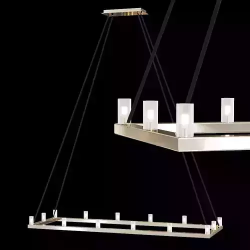 Restoration Hardware RENNES LINEAR CHANDELIER 48 Nickel