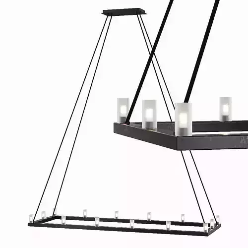 Restoration Hardware RENNES LINEAR CHANDELIER 48 Black
