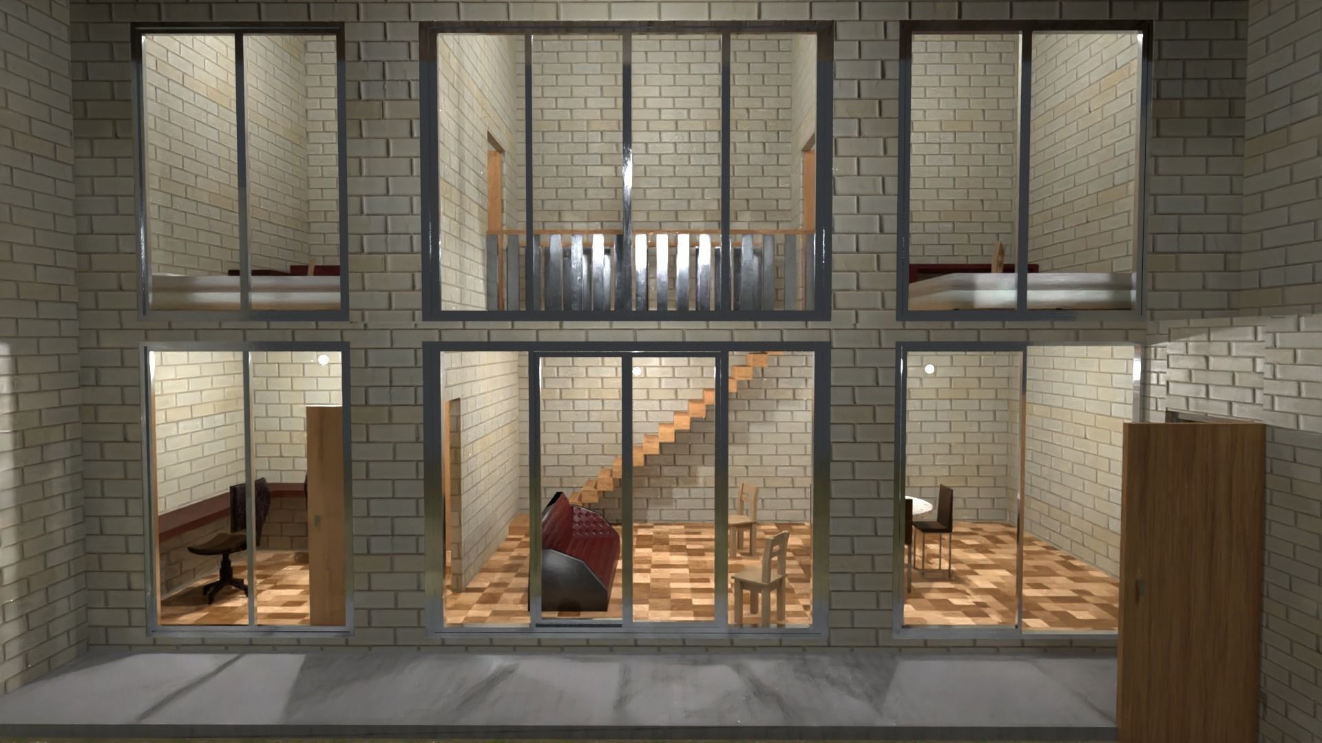 Casa De 2 Nivele 3D model_4