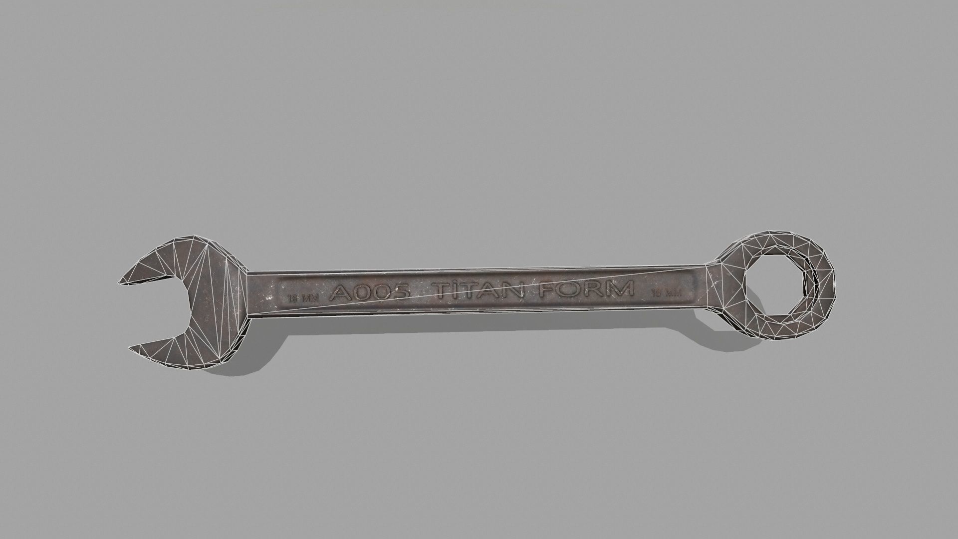 wrench set of wrenches Low-poly 3D model_8