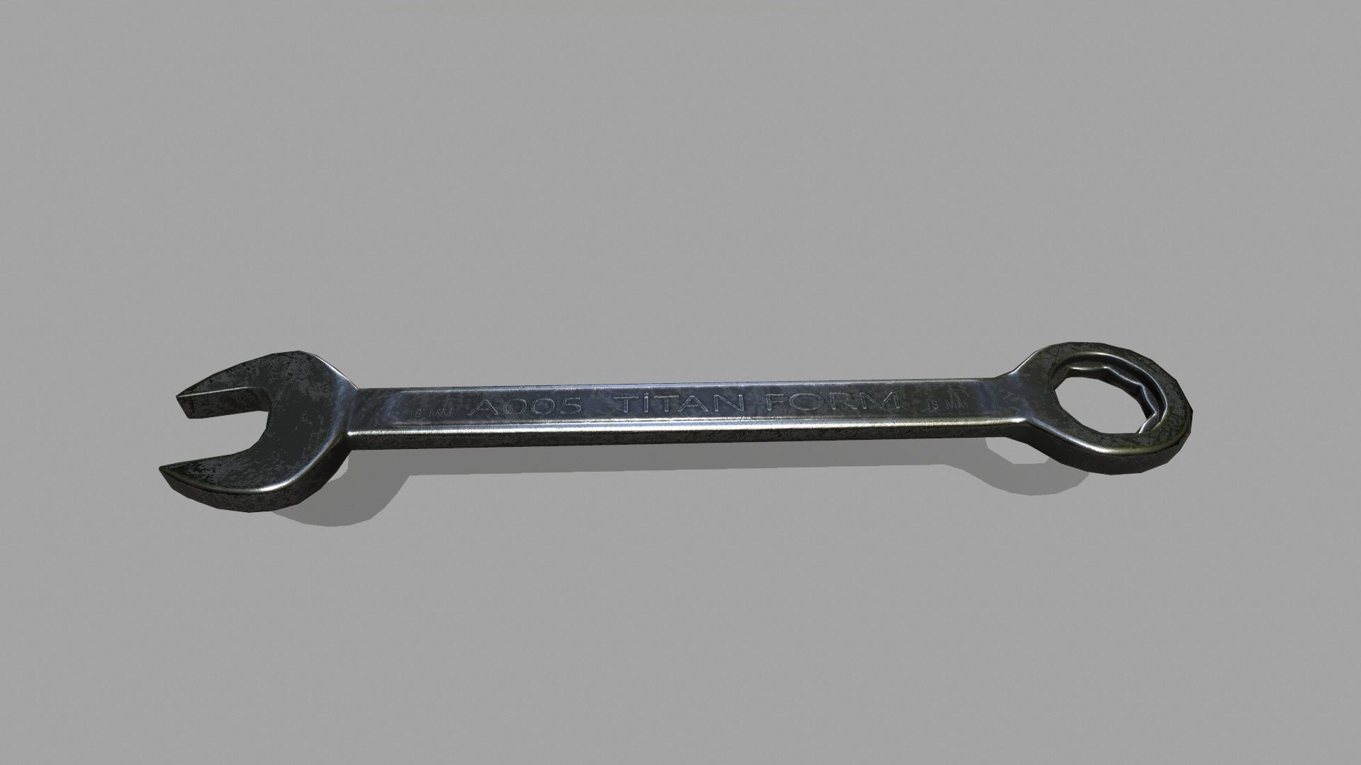 wrench Low-poly 3D model_2