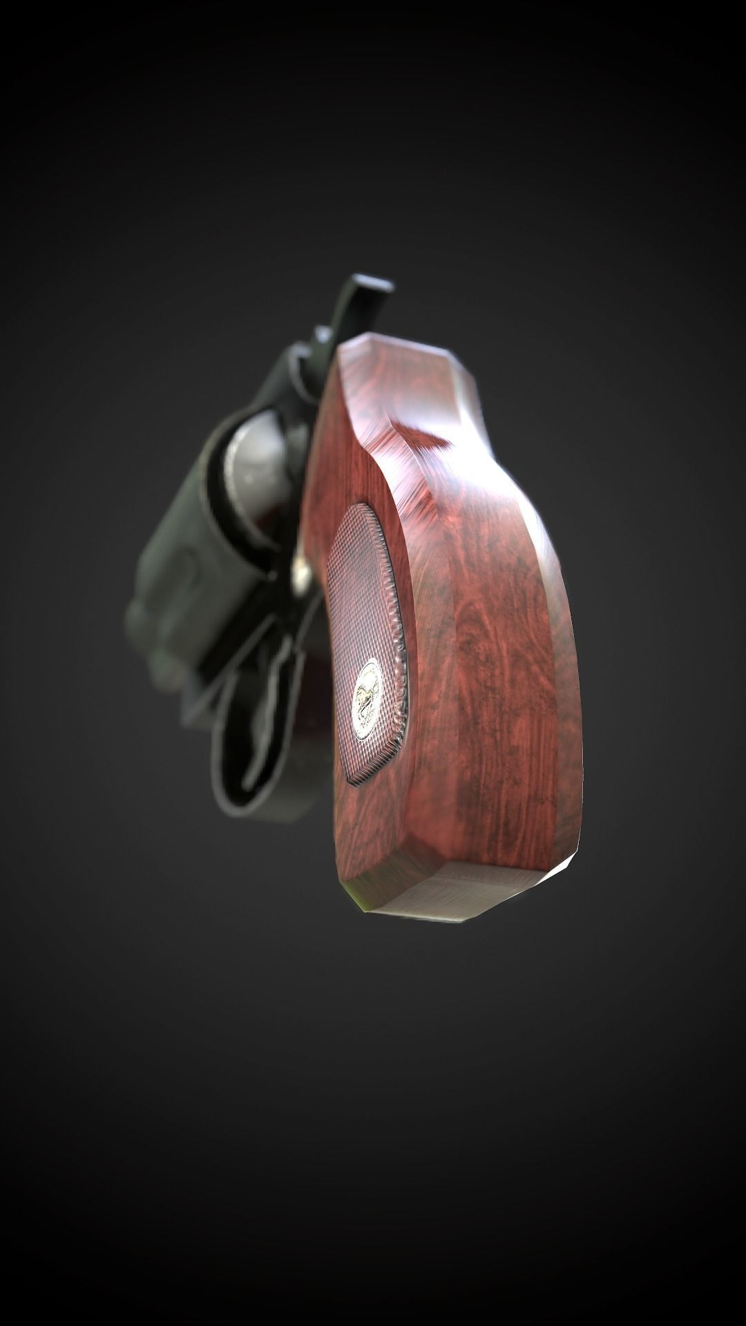 Colt revolver Low-poly 3D model_8