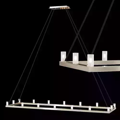 Restoration Hardware RENNES LINEAR CHANDELIER 60 Nickel