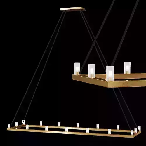 Restoration Hardware RENNES LINEAR CHANDELIER 60 Brass