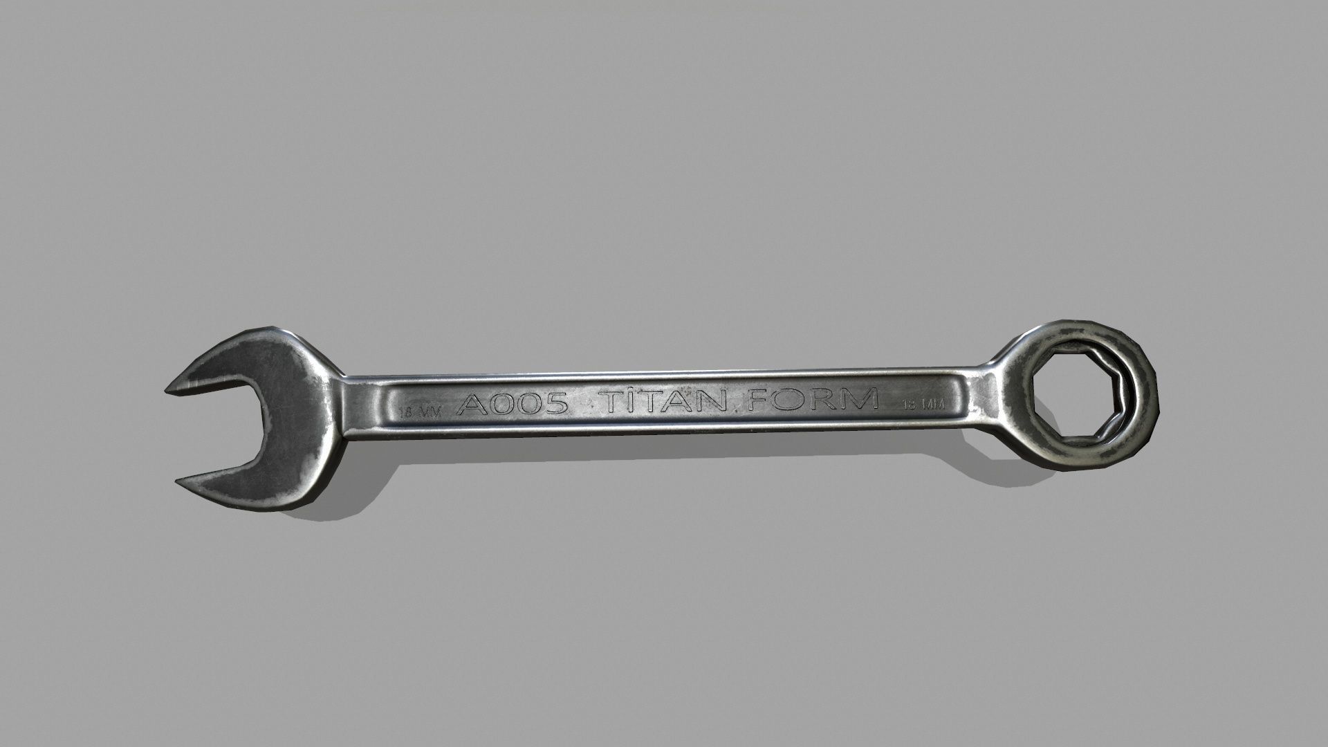 wrench Low-poly 3D model_2