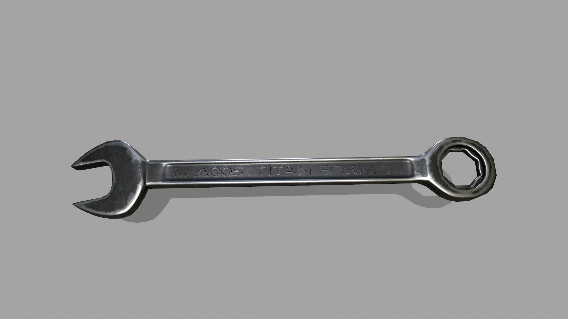wrench Low-poly 3D model_6