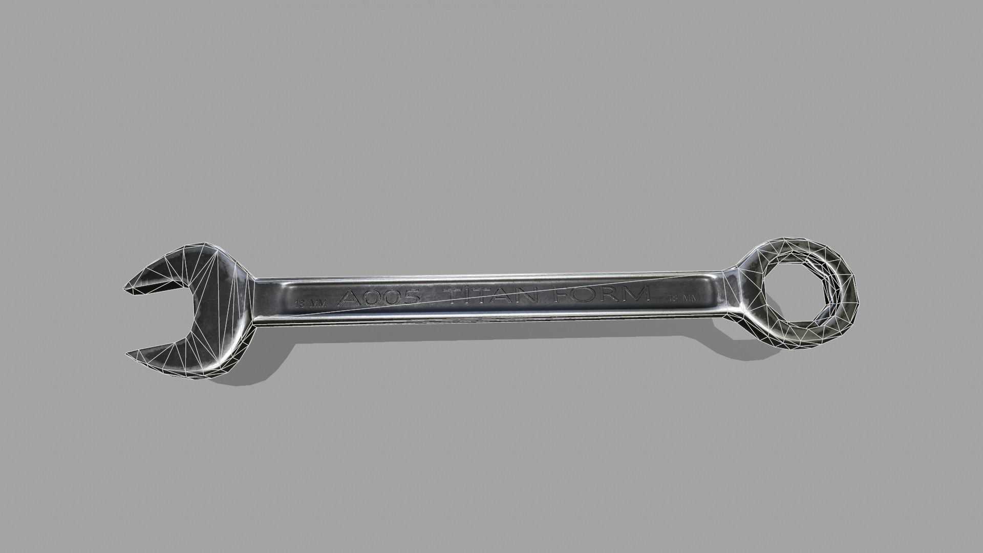 wrench Low-poly 3D model_7