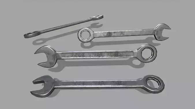 wrench Low-poly 3D model