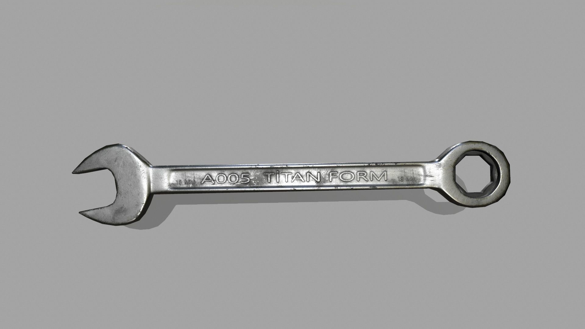 wrench Low-poly 3D model_4
