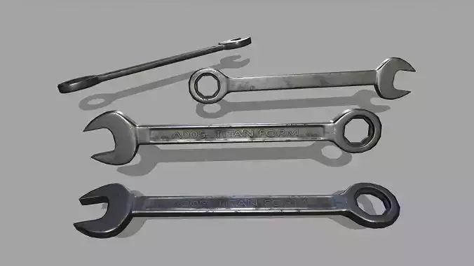 wrench Low-poly 3D model