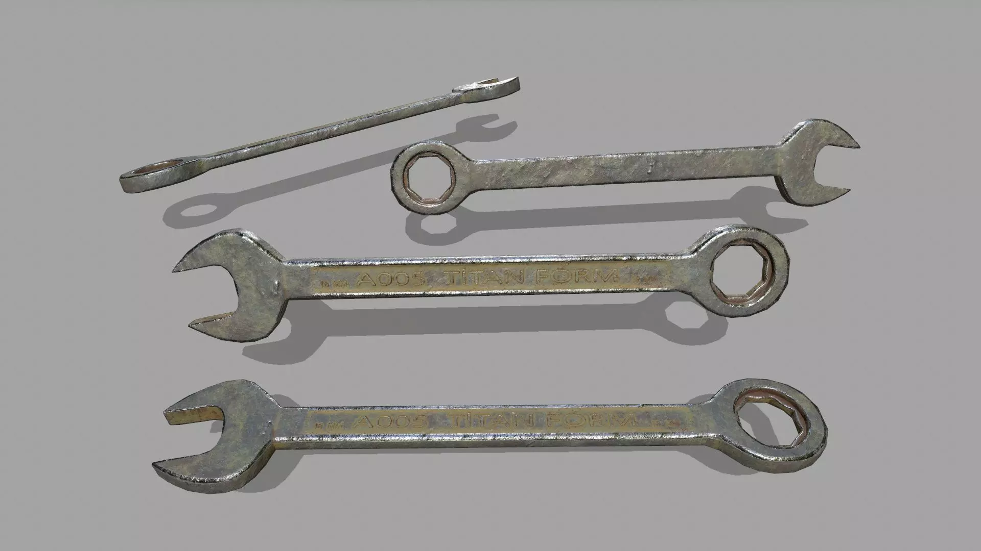 wrenc wrench Low-poly 3D model_0