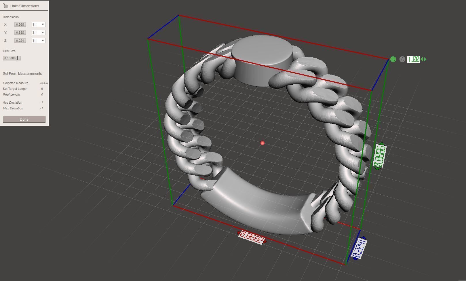 chain ring  base for initial ring 3D print model_6