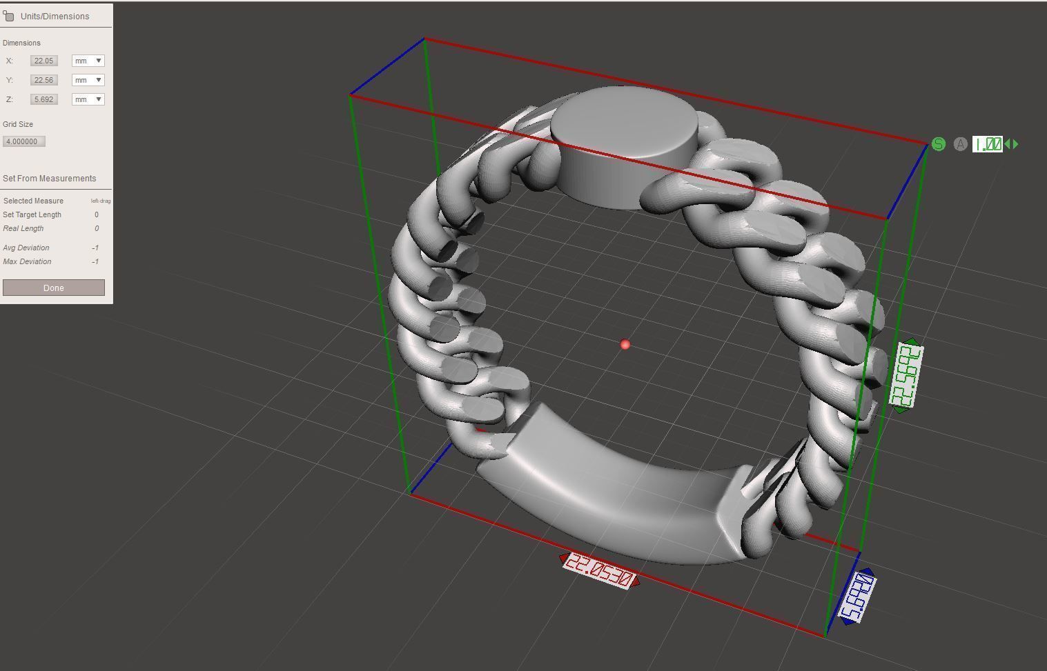 chain ring  base for initial ring 3D print model_7