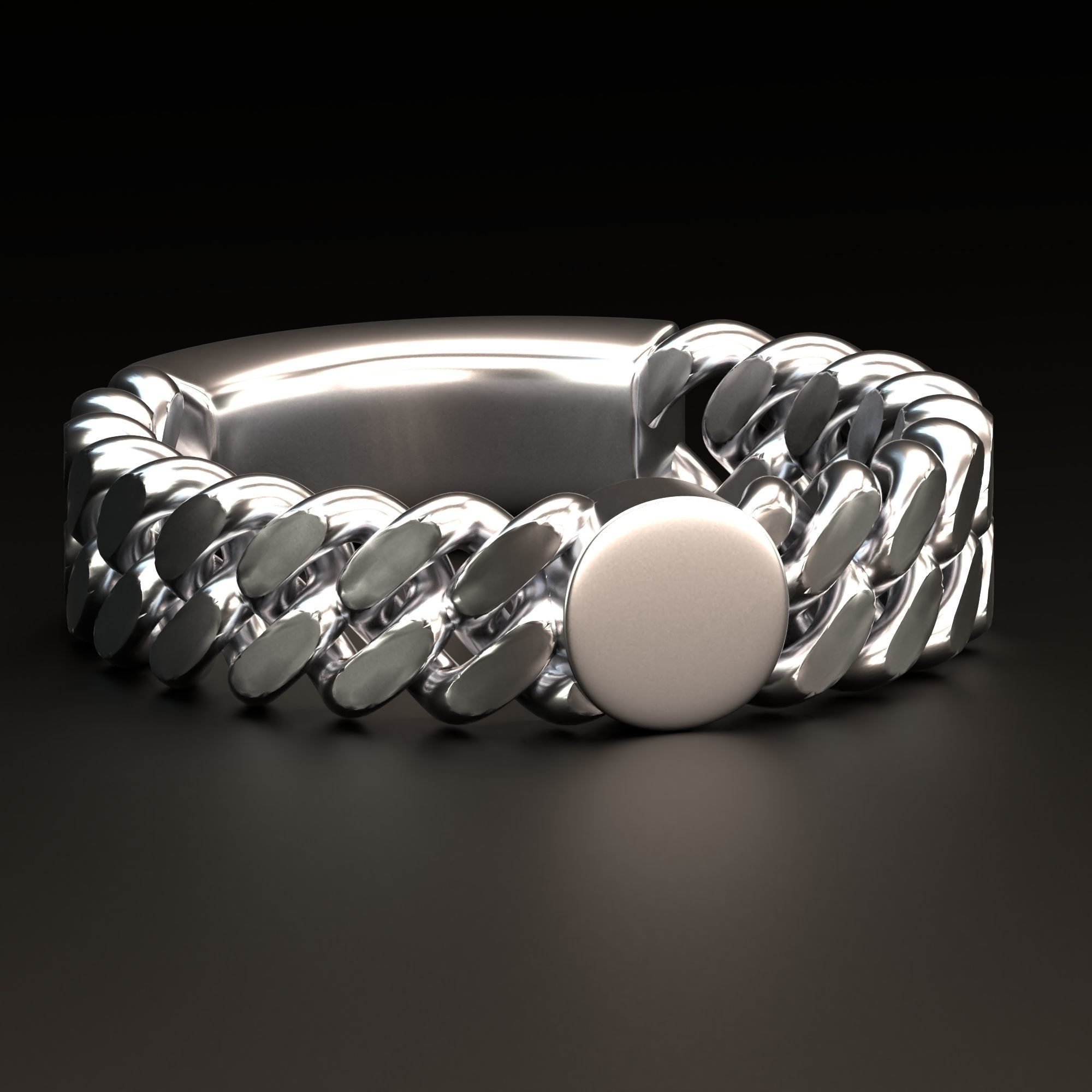 chain ring  base for initial ring 3D print model_2