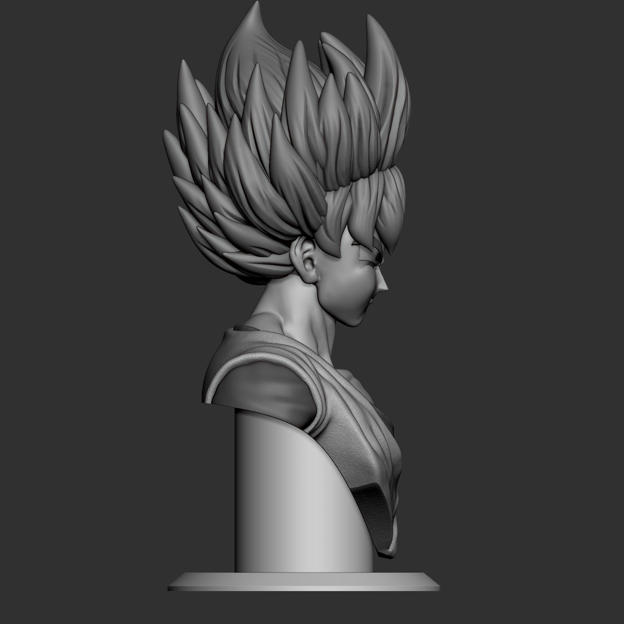Son Goku 3d bust model 3D print model_3