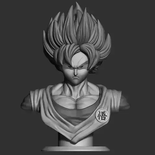 Son Goku 3d bust model