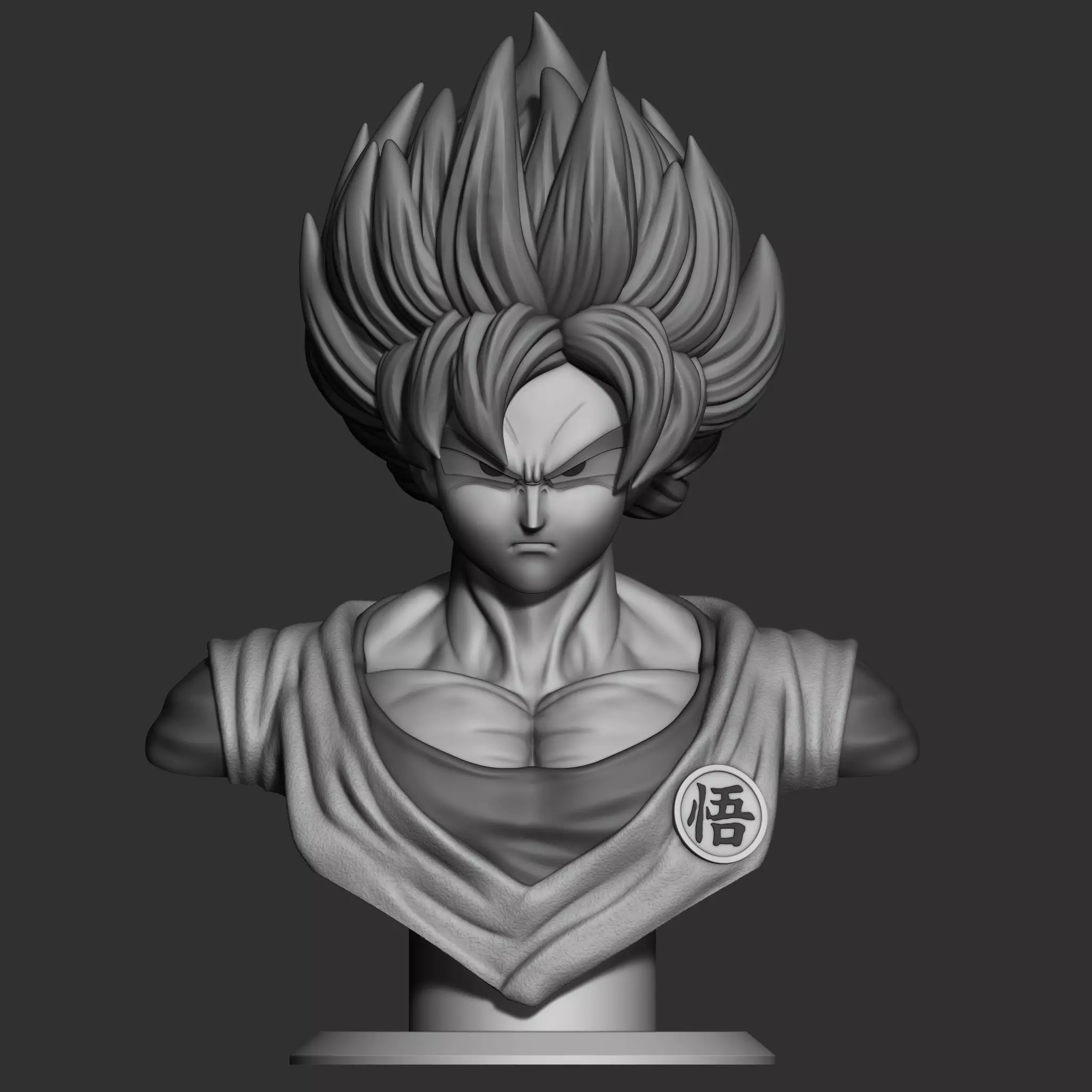 Son Goku 3d bust model 3D print model_0