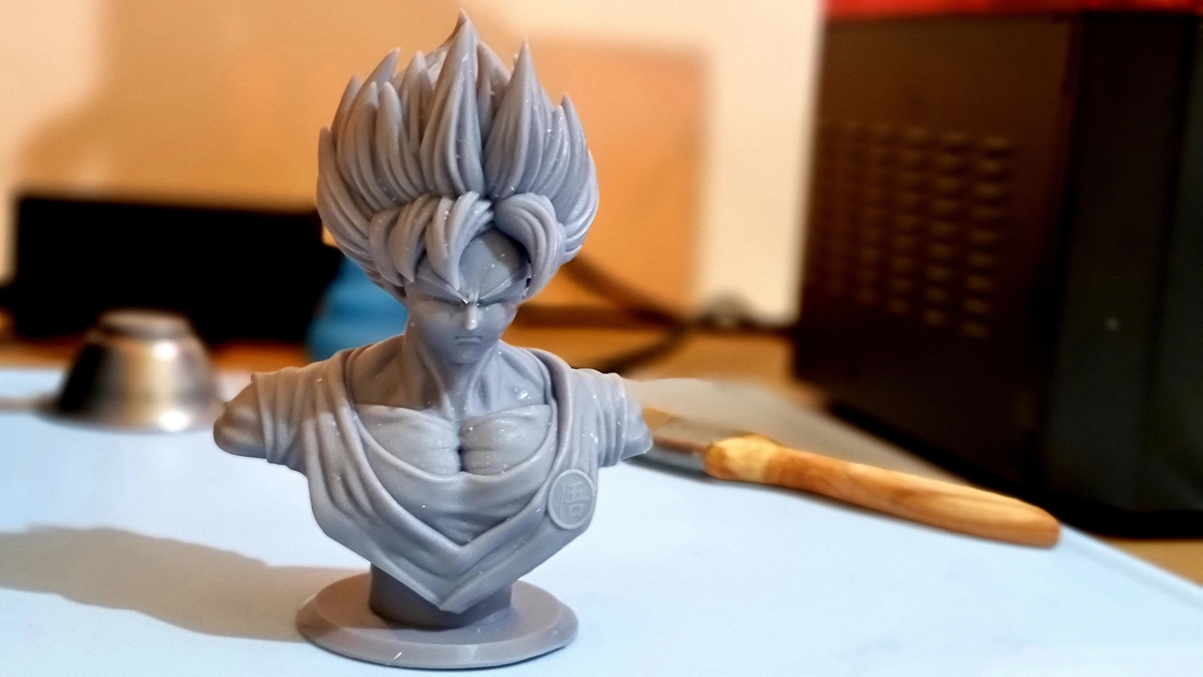 Son Goku 3d bust model 3D print model_6