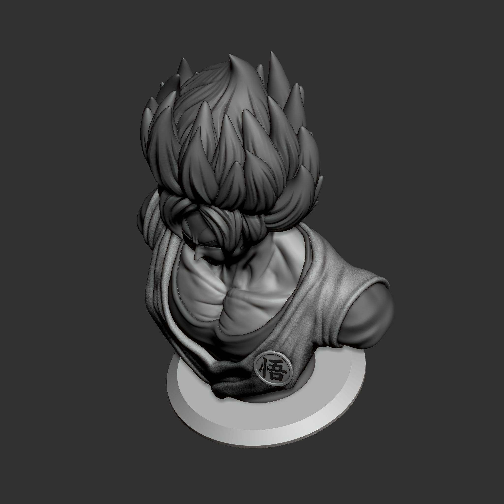 Son Goku 3d bust model 3D print model_4