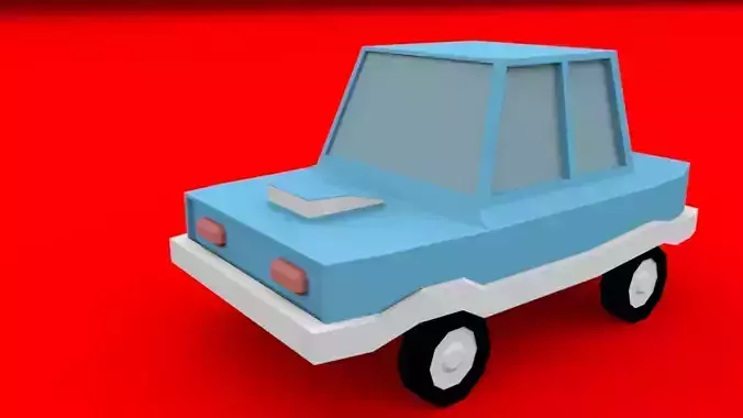 Low poly toy car