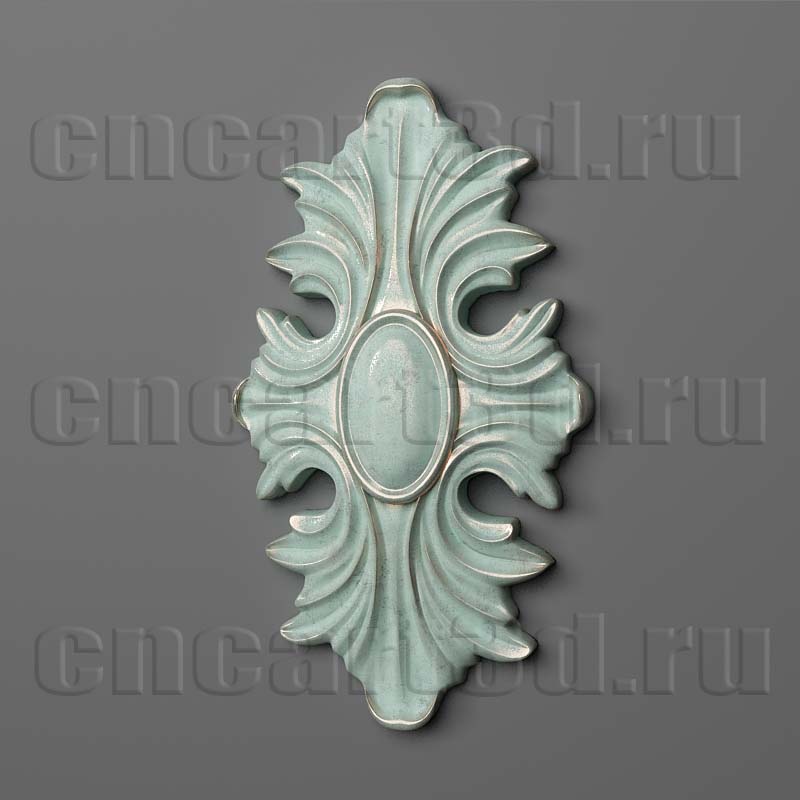 Rosette decorative wall plaque 3D print model_1