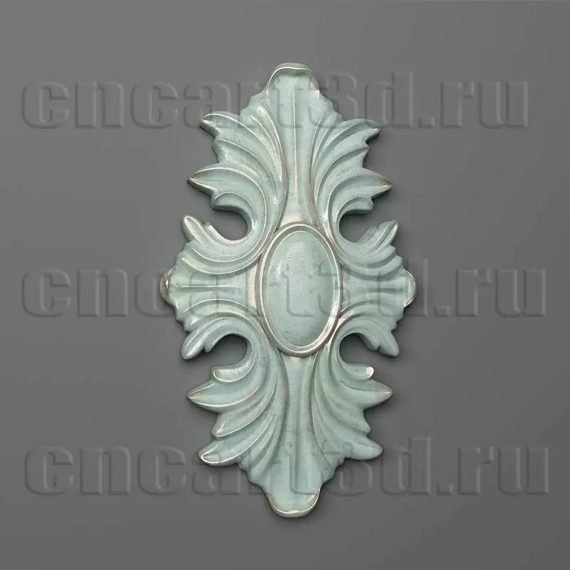 Rosette decorative wall plaque 3D print model_0