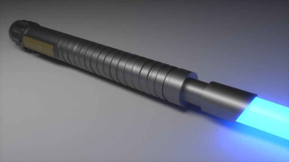 Lightsaber star wars light saber Low-poly 3D model_0