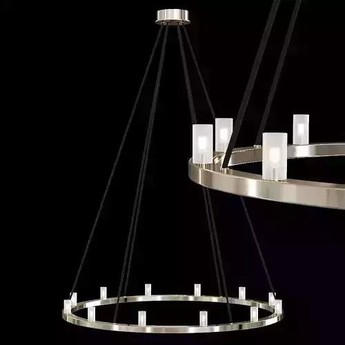 Restoration Hardware RENNES ROUND CHANDELIER 36 Nickel