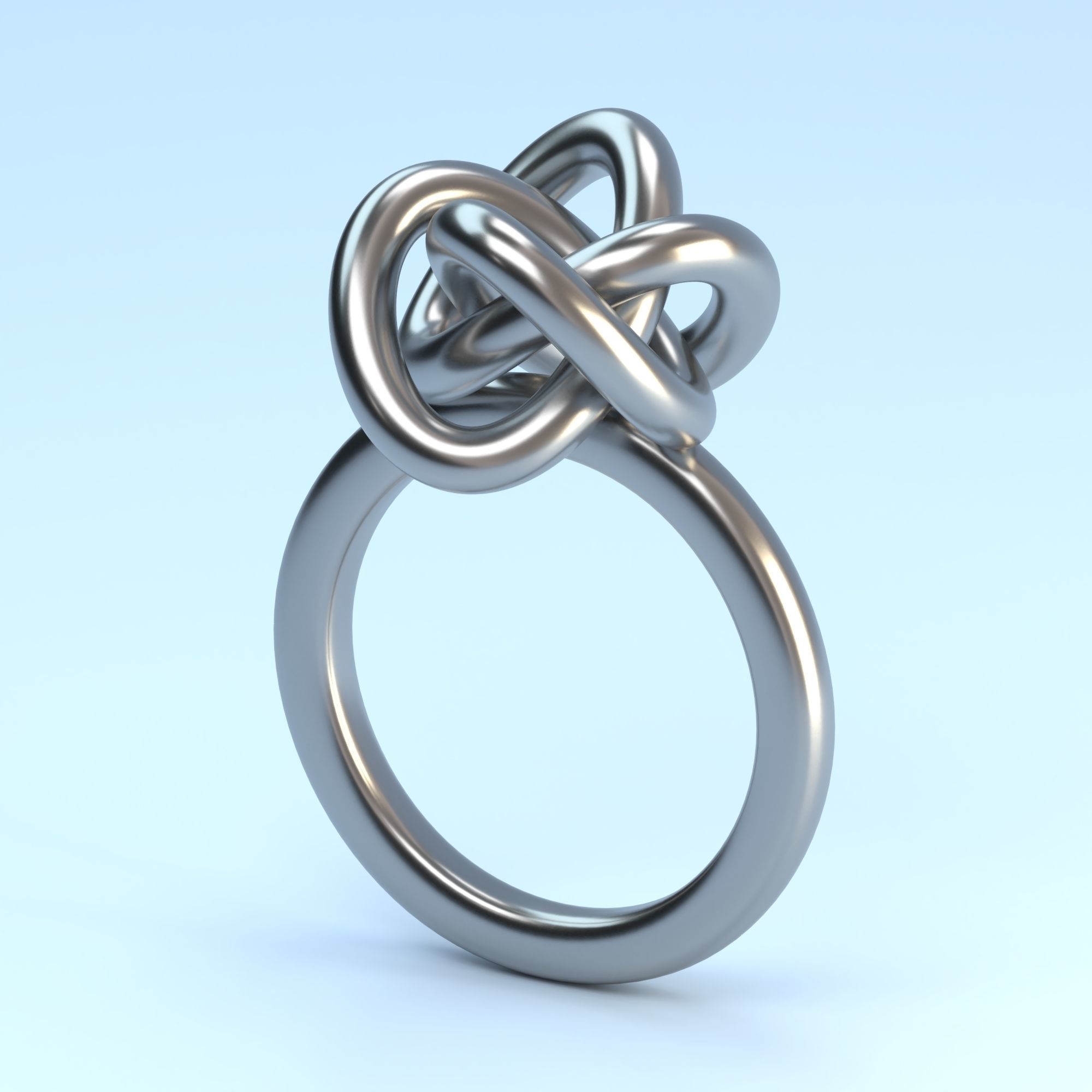 Perfect Knot Ring 3D print model_1