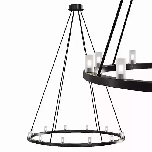Restoration Hardware RENNES ROUND CHANDELIER 36 Black