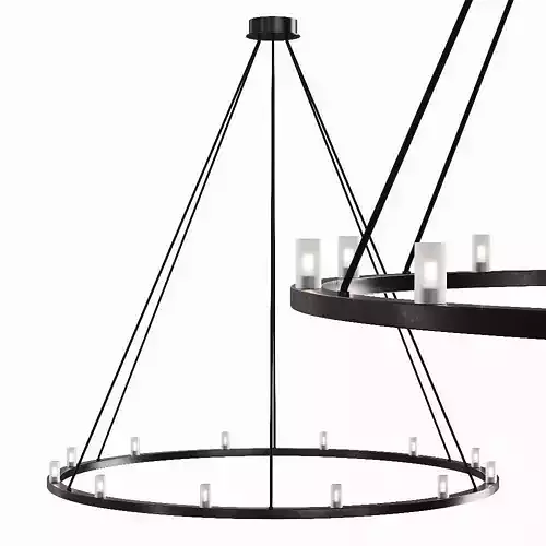 Restoration Hardware RENNES ROUND CHANDELIER 48 Black