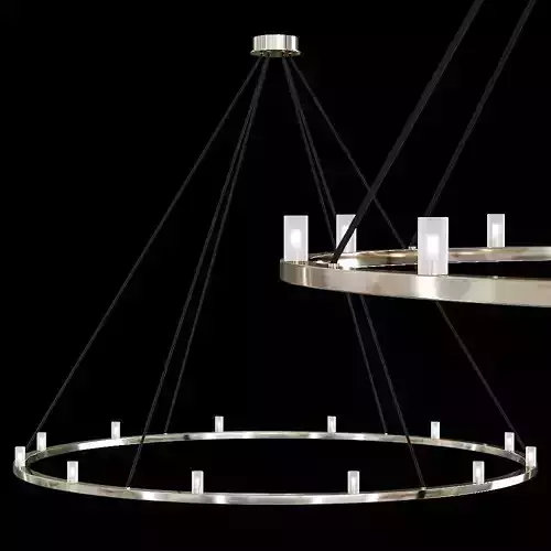 Restoration Hardware RENNES ROUND CHANDELIER 60 Nickel