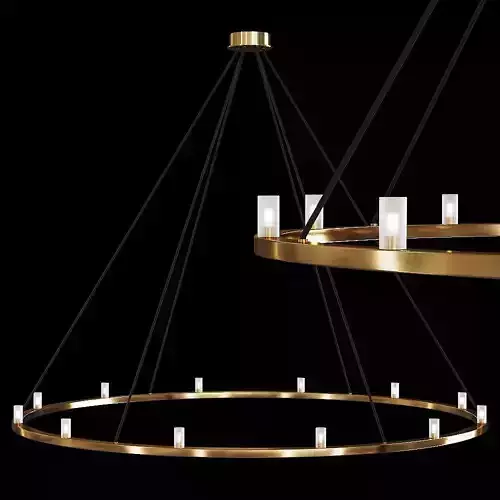 Restoration Hardware RENNES ROUND CHANDELIER 60 Brass