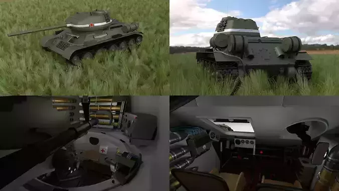 T-34-85 with Interior HDRI