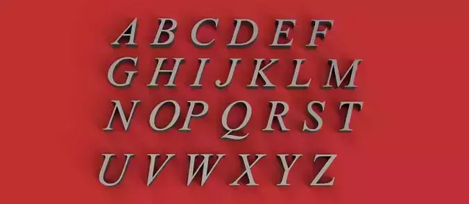 WRITE  Font uppercase and lowercase 3D Letters STL FILE