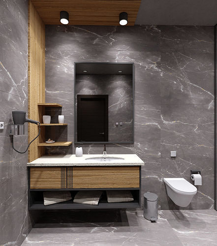 Amazing Bathroom 3D model Free 3D model