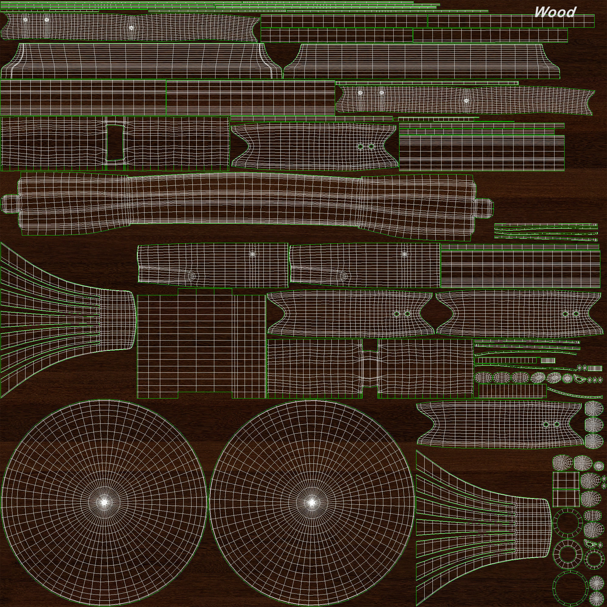 TON Armchair Kontor 523 Aged Low-poly 3D model_33