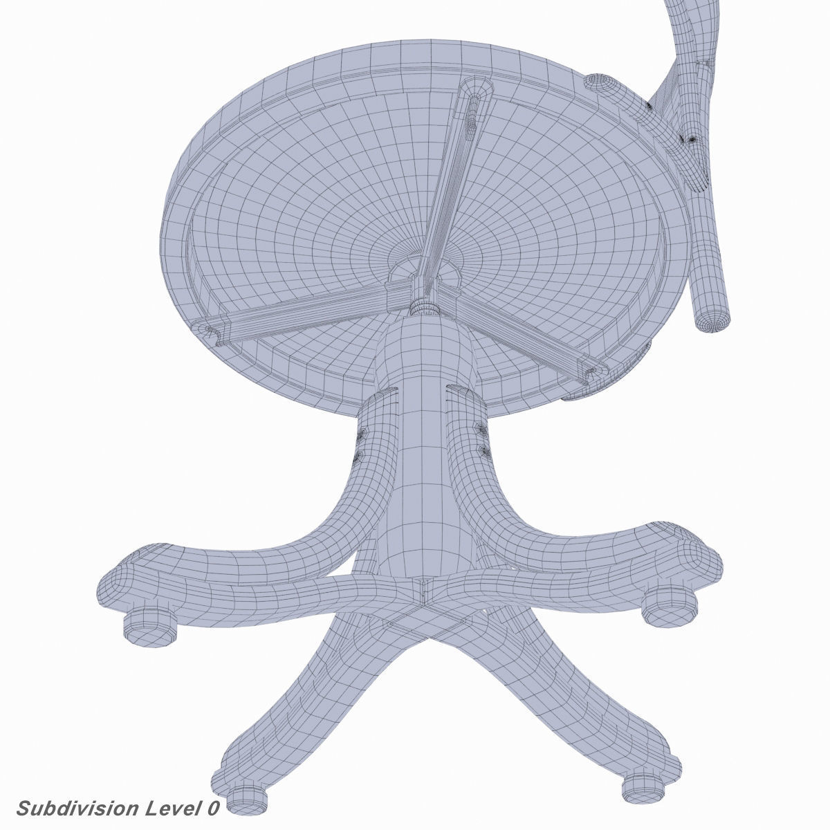 TON Armchair Kontor 523 Aged Low-poly 3D model_15
