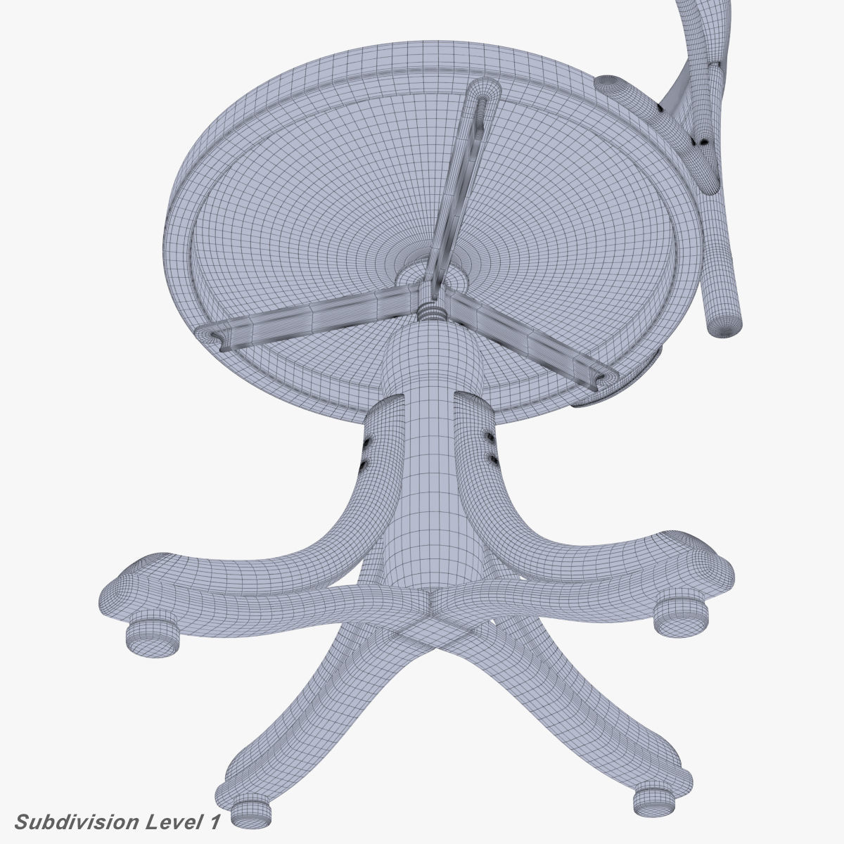 TON Armchair Kontor 523 Aged Low-poly 3D model_22