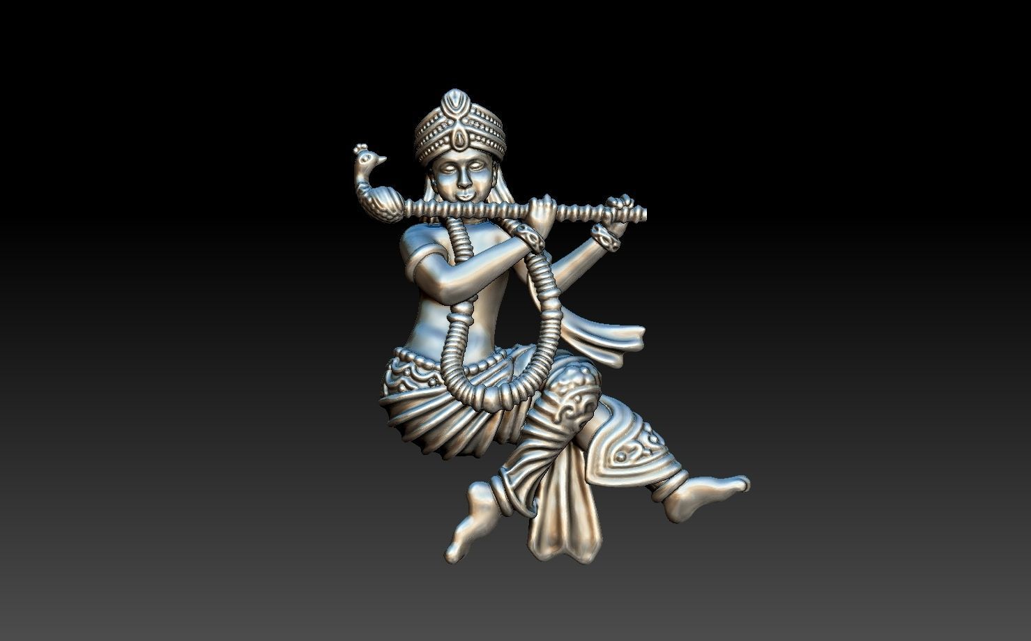 Krishna Pendant 3D print model_1
