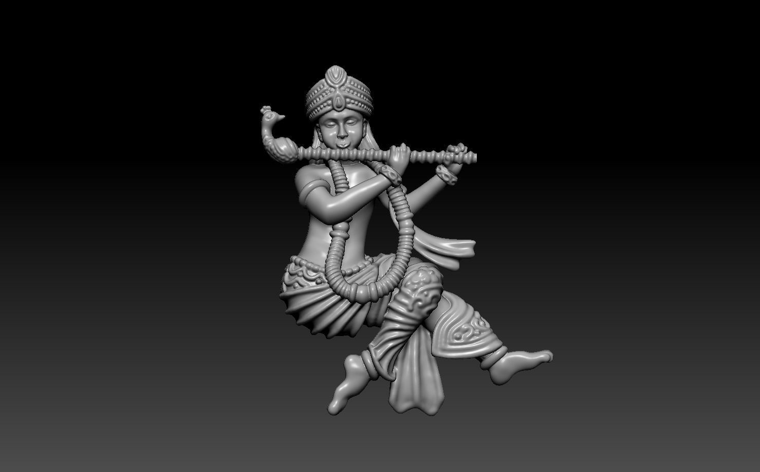 Krishna Pendant 3D print model_5