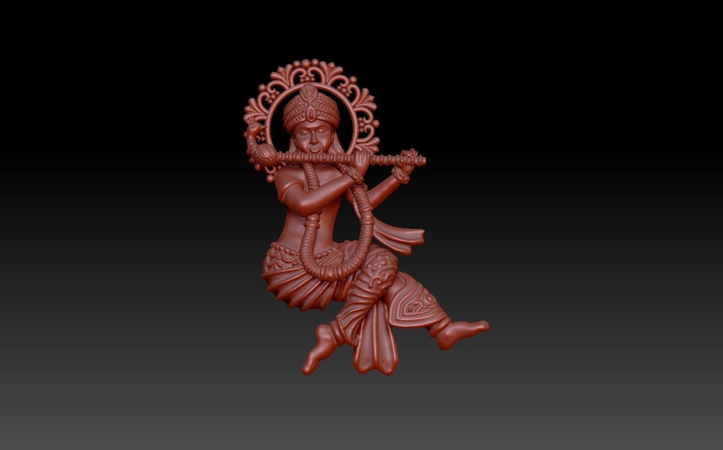 Krishna Pendant 3D print model_2
