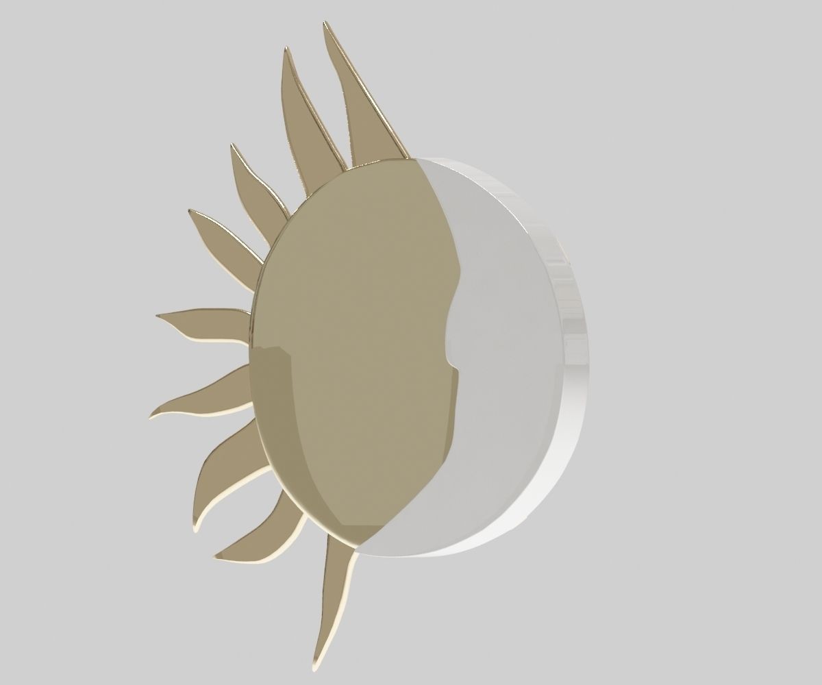 Sun Moon 3D model_2