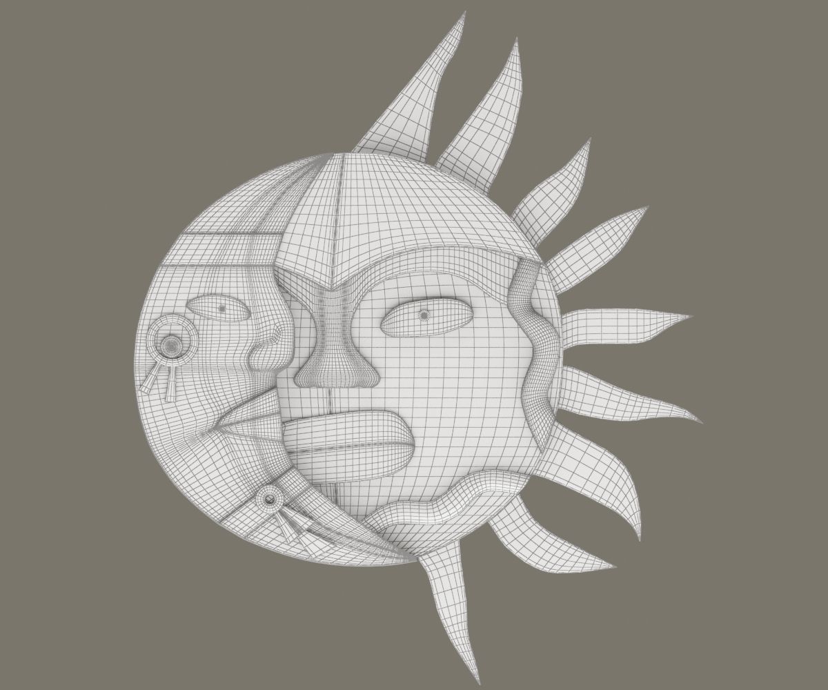 Sun Moon 3D model_5