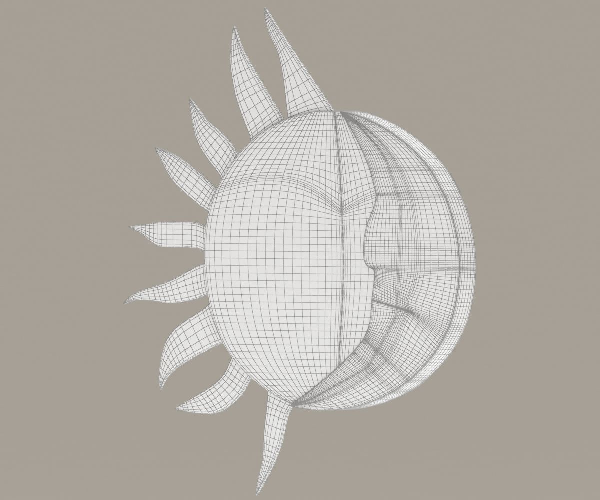 Sun Moon 3D model_3