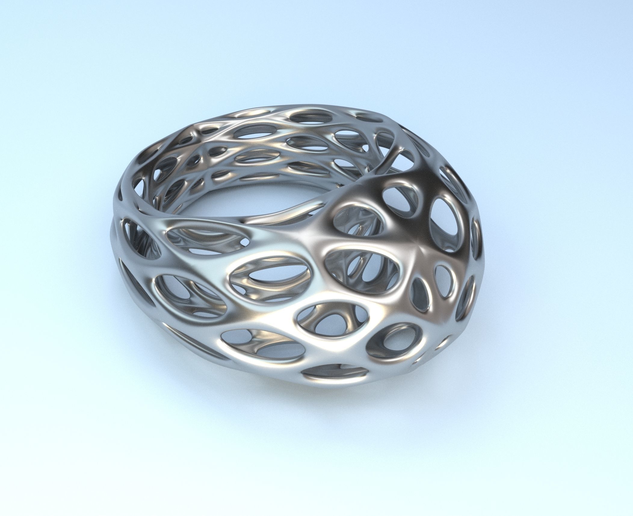 Voronoi Ring 3D print model_1