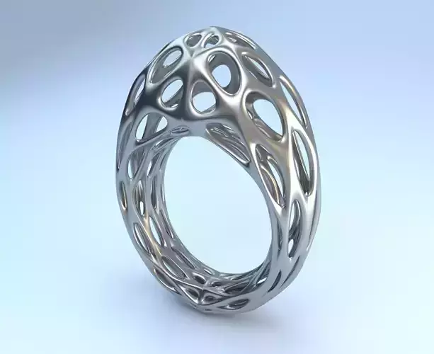 Voronoi Ring 3D print model