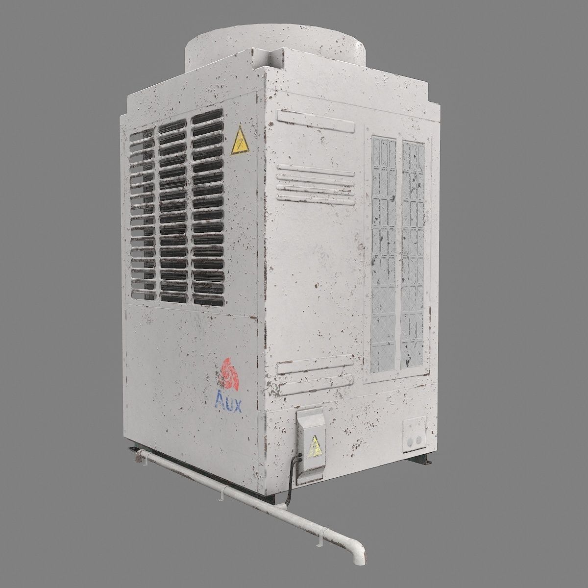 Industrial air conditioning Low-poly 3D model_4