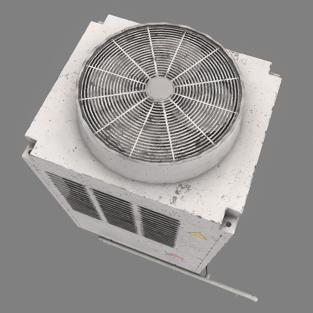 Industrial air conditioning Low-poly 3D model_5
